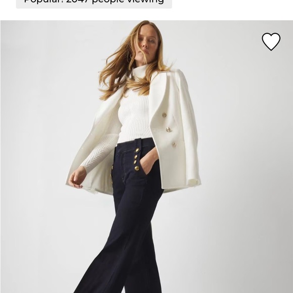 WHBM wide leg Mariner jeans, size 4 - Picture 6 of 7